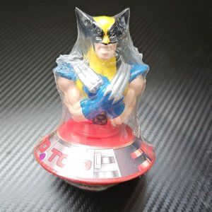 VTG NEW X-Men Wolverine Hero Top Candy Container Toy Marvel Comics Collectible